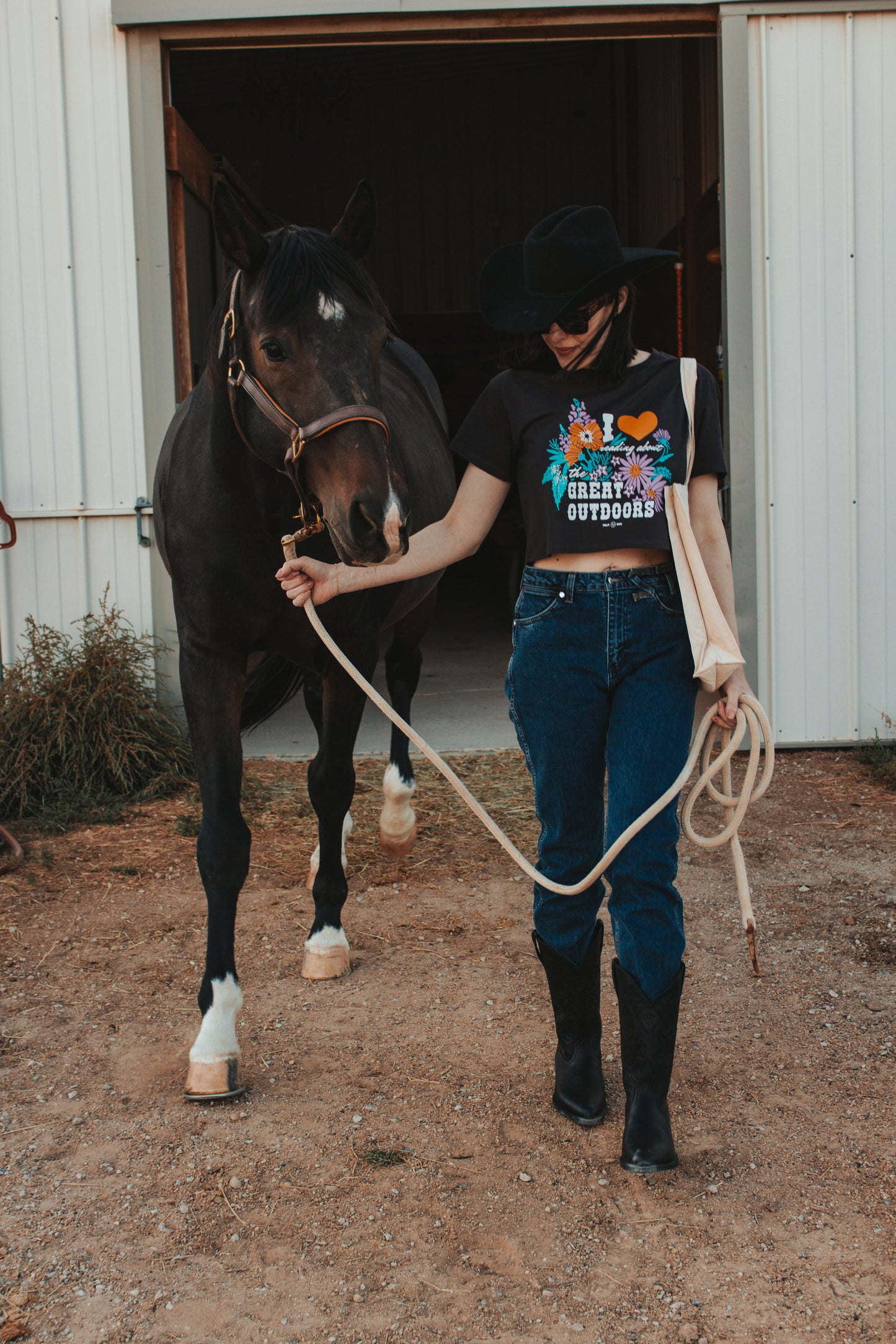 I Love (Reading About) the Great Outdoors Cropped Tee