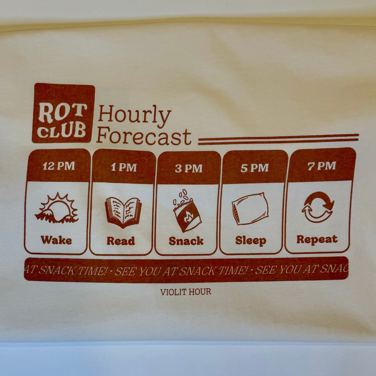 Rot Club Schedule Long Sleeve Boyfriend Tee