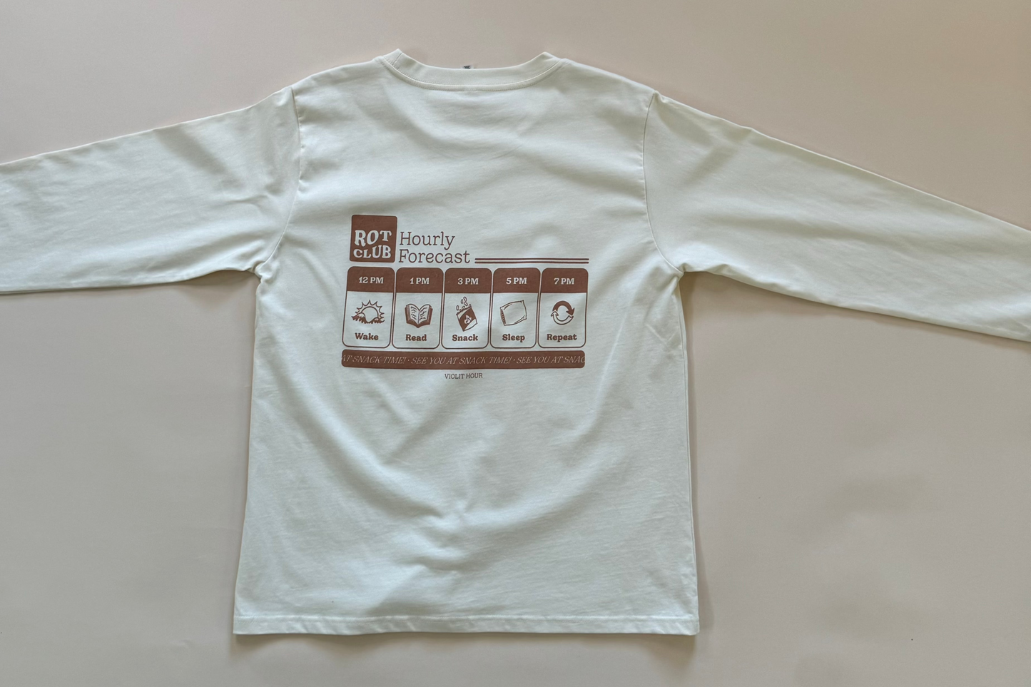 Rot Club Schedule Long Sleeve Boyfriend Tee