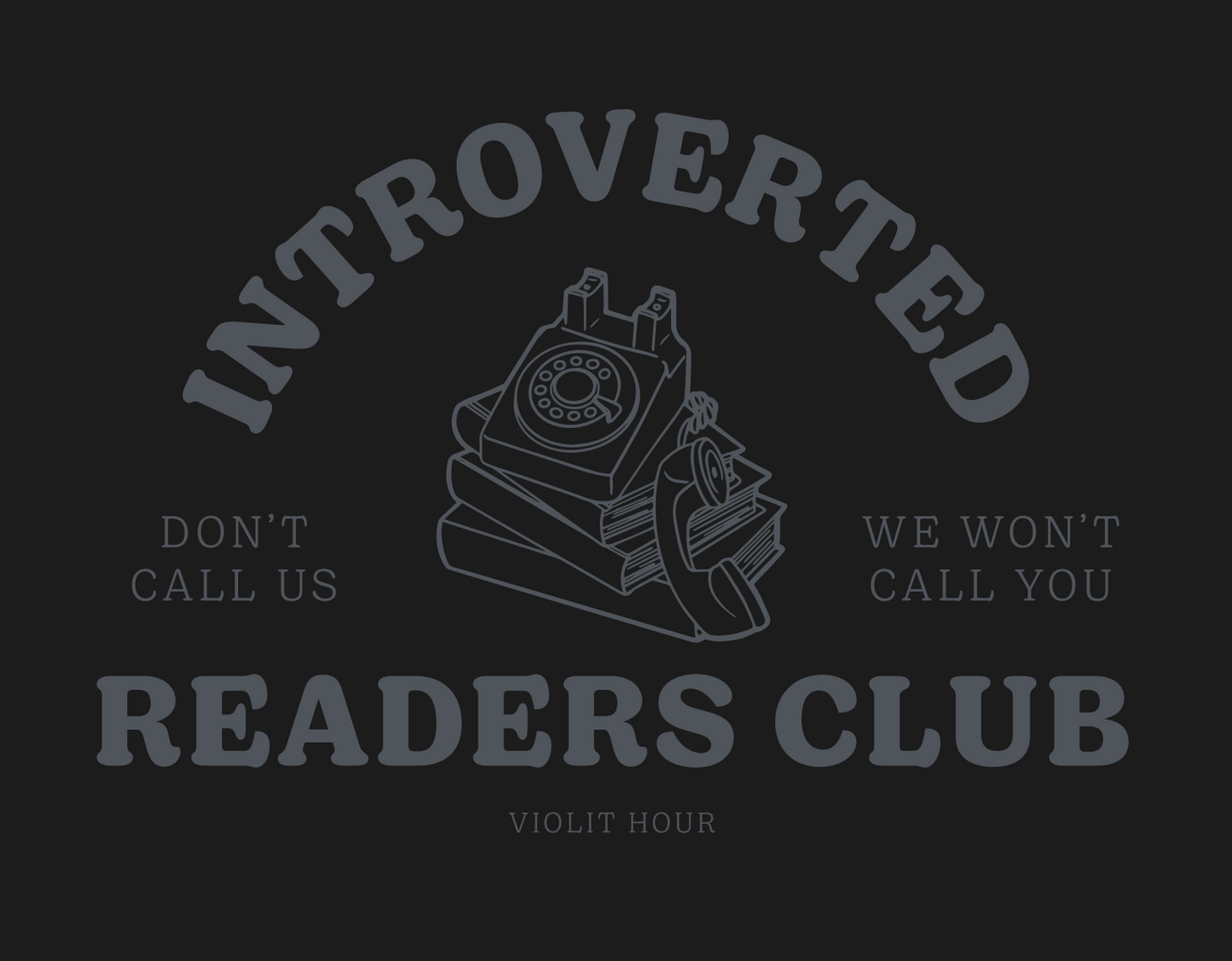 Introverted Readers Club Crewneck Sweatshirt | Black Rot Club Edition