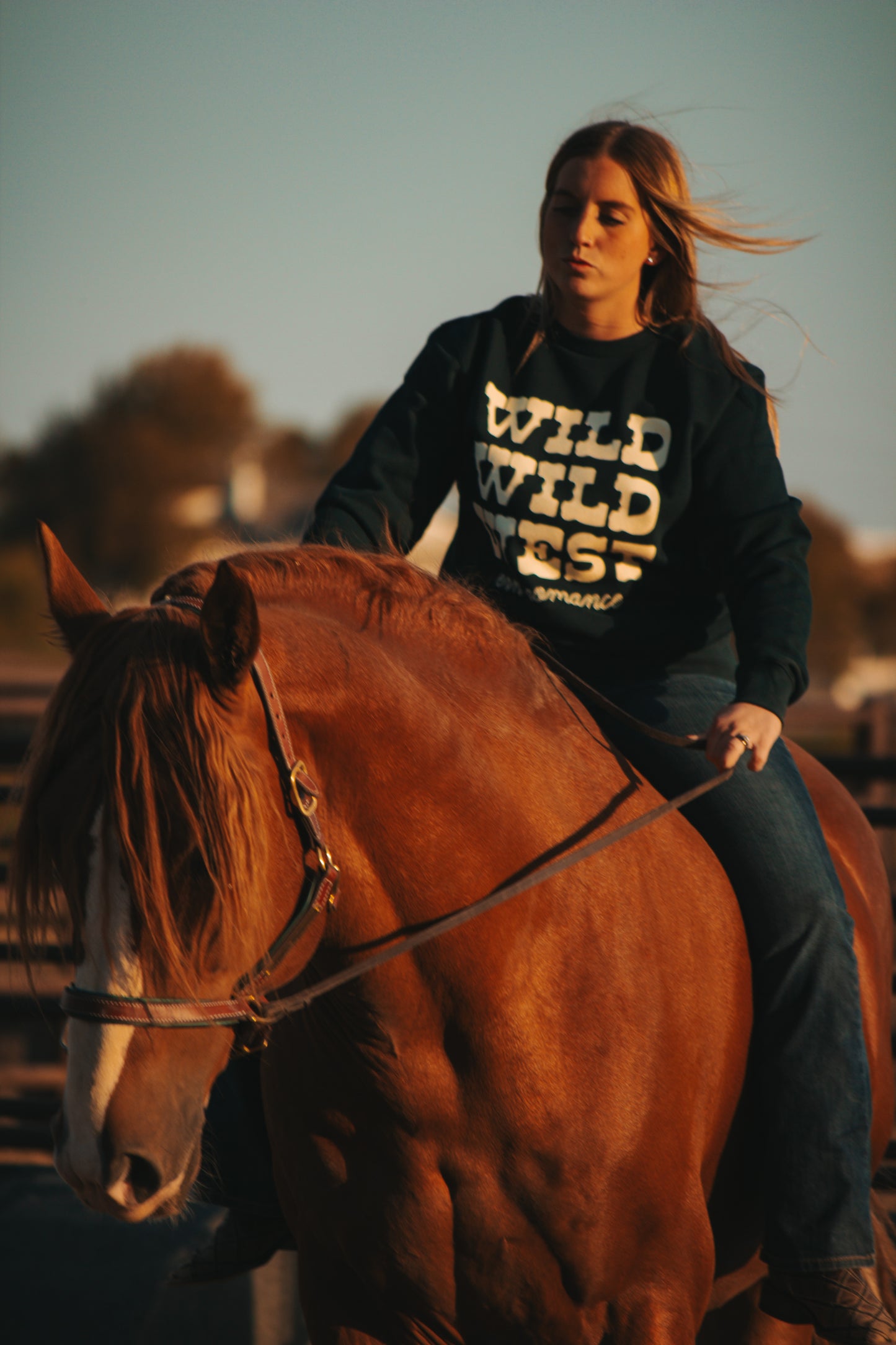 Wild Wild Western Romance Crewneck Sweatshirt