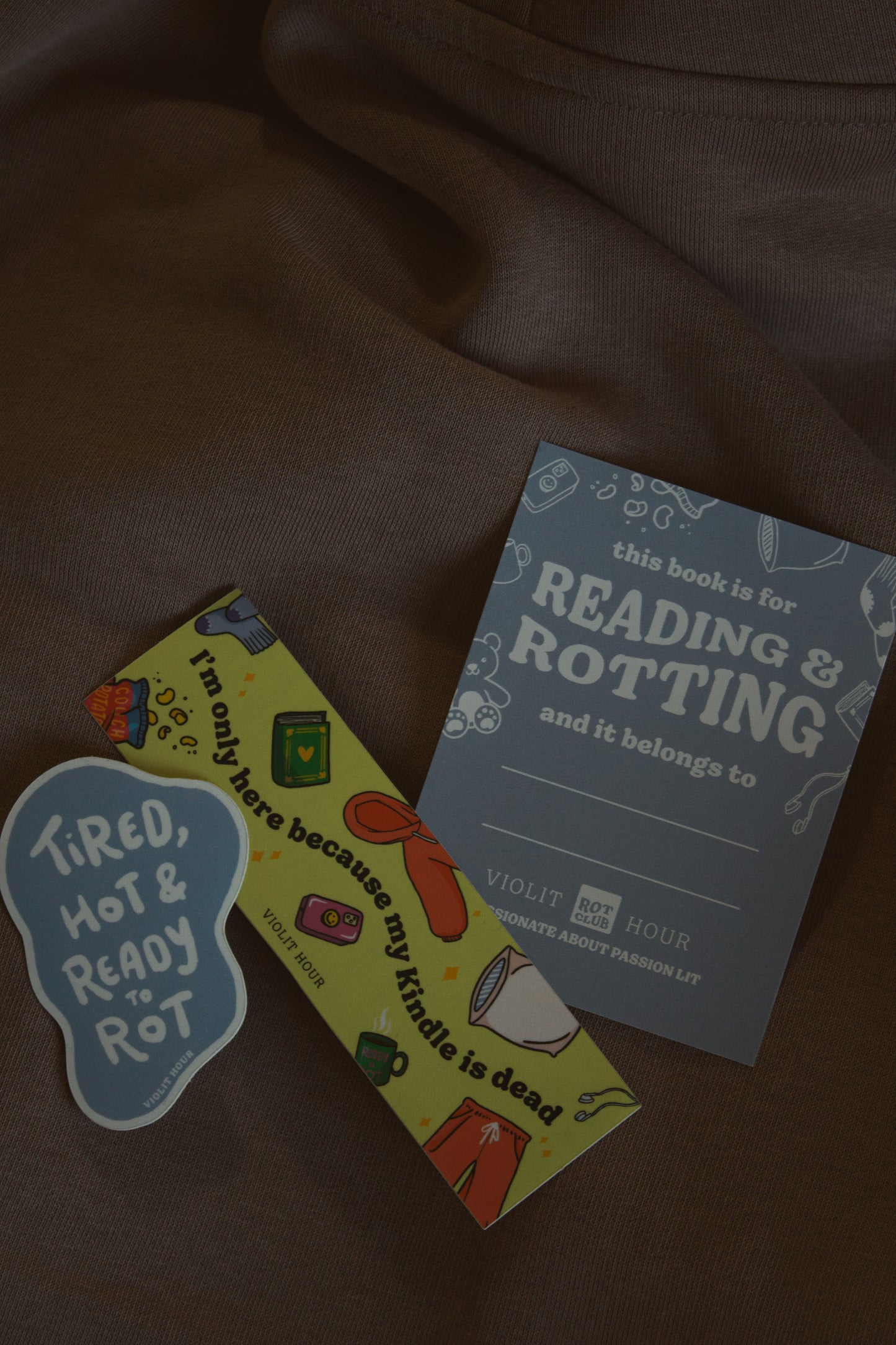 Tired, Hot & Ready to Rot Contour Sticker