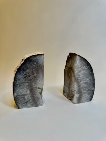 Natural Crystal Agate Bookends