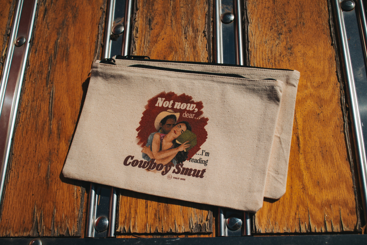 Not Now Dear, Reading Cowboy Smut Canvas Pouch