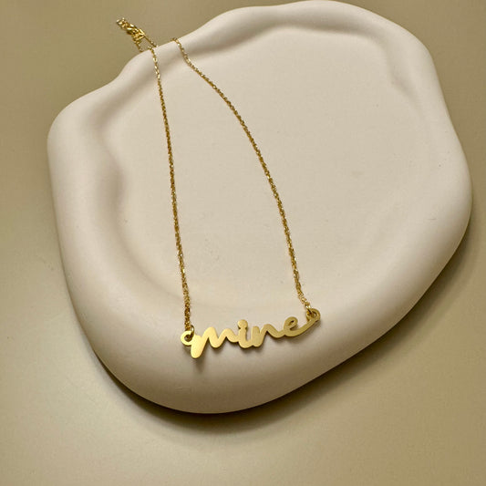 Mine Script Necklace