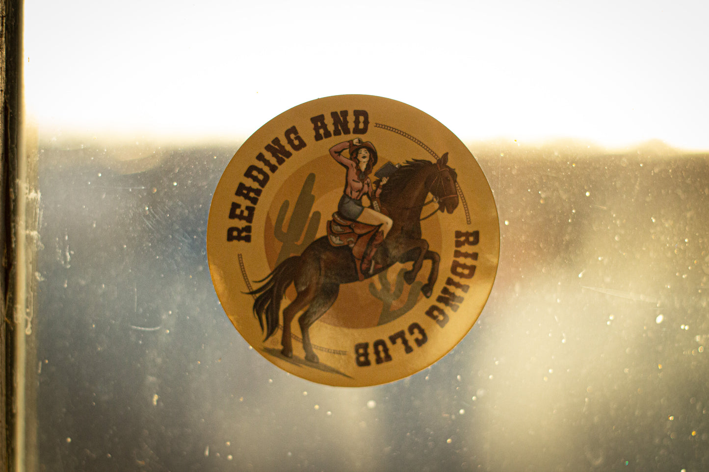 Reading & Riding Club Round Sticker